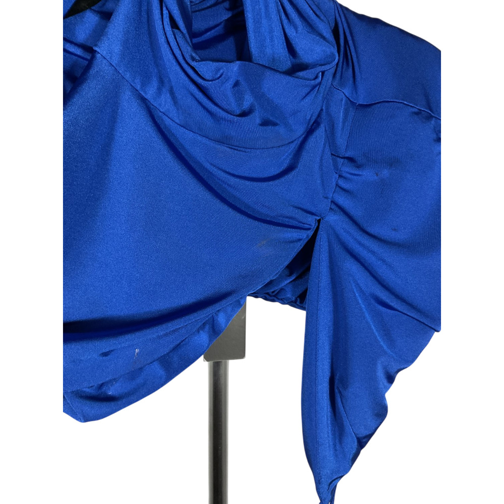 Revolve Asymmetric Electric Blue Cutout Mock Neck Top Size XS - Picture 7 of 8